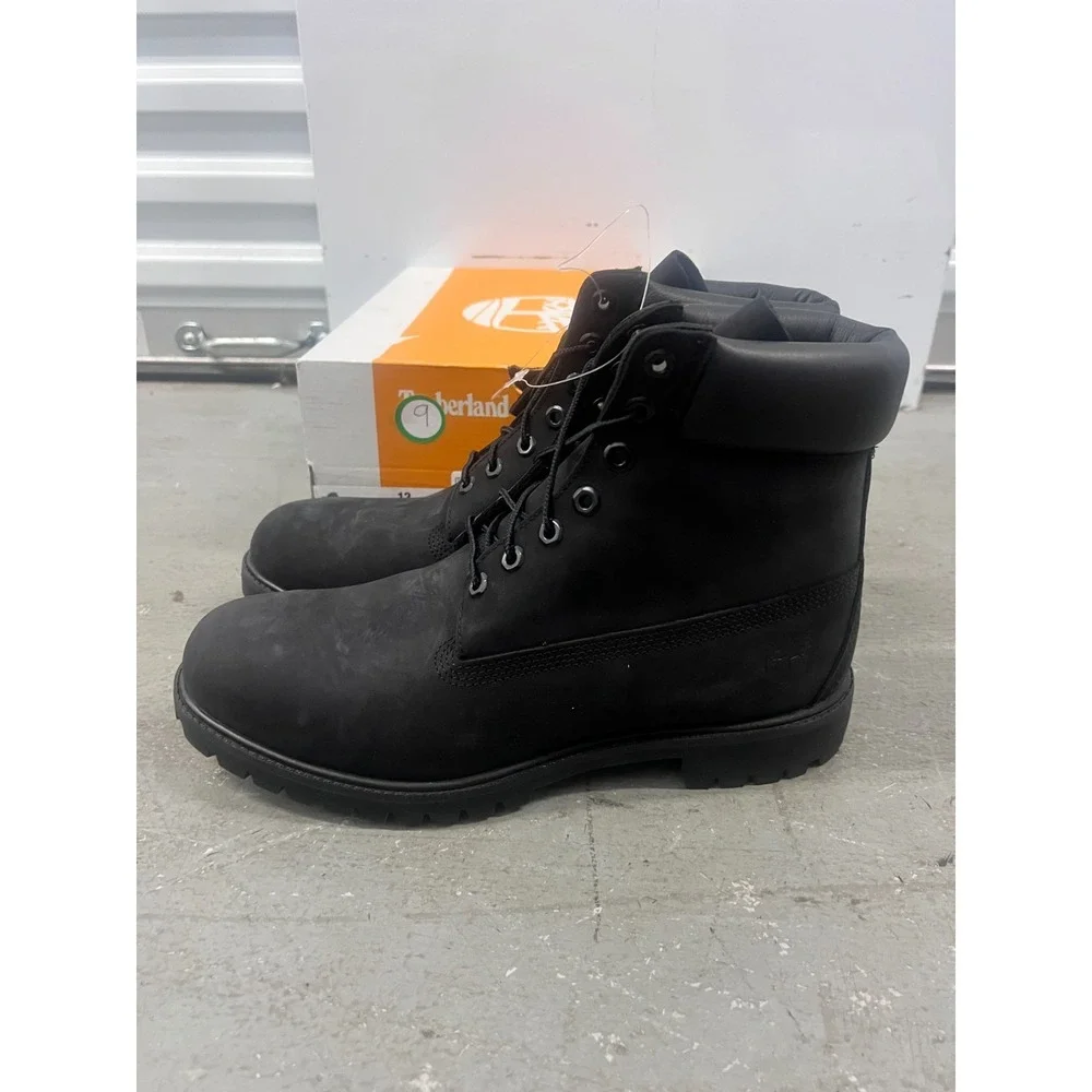 Timberland Icon TB010073001 Boots Mens 12 Black Nubuck Leather 6-Inch Waterproof